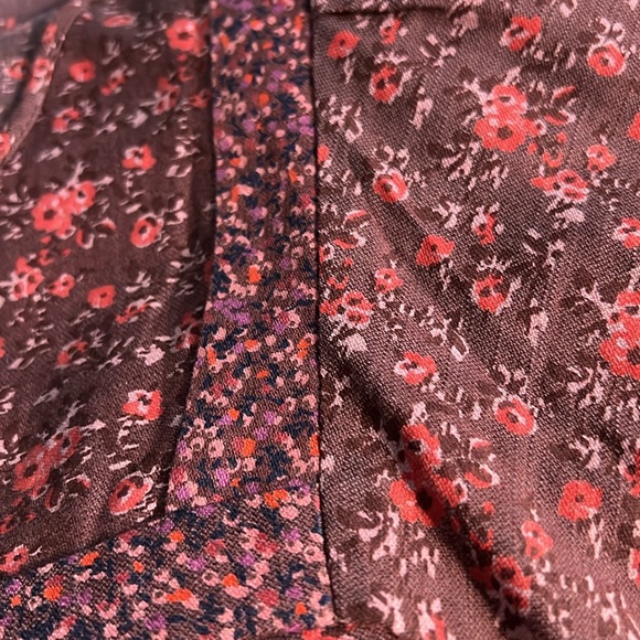 NWT Lucky Brand Long Sleeve Mix Print Peasant Top - Picture 8 of 11